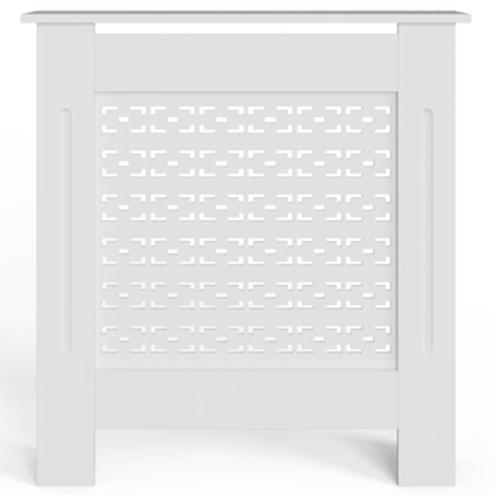 FWStyle White Geometric Pattern MDF Radiator Cover Small Image 3