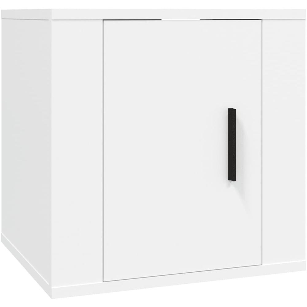 vidaXL Single Door White Wall Mounted TV Cabinet Set of 2 Image 5