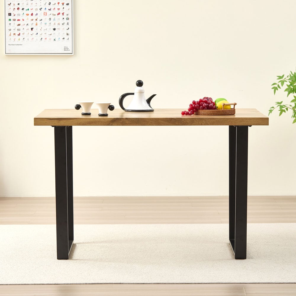 Indoor Living 6 Seater Black Colorado Oak Dining Table Image 6