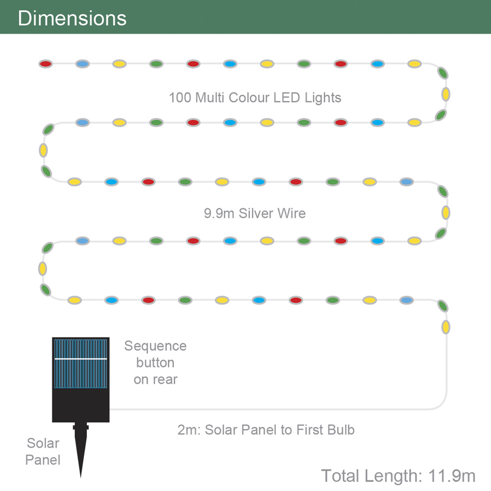 GardenKraft Multicolour 100 Micro Solar LED String Light Image 9