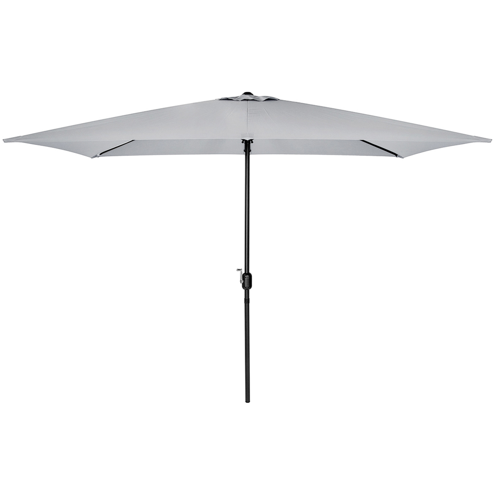 Charles Bentley Grey Rectangle Crank Parasol 3m Image 1
