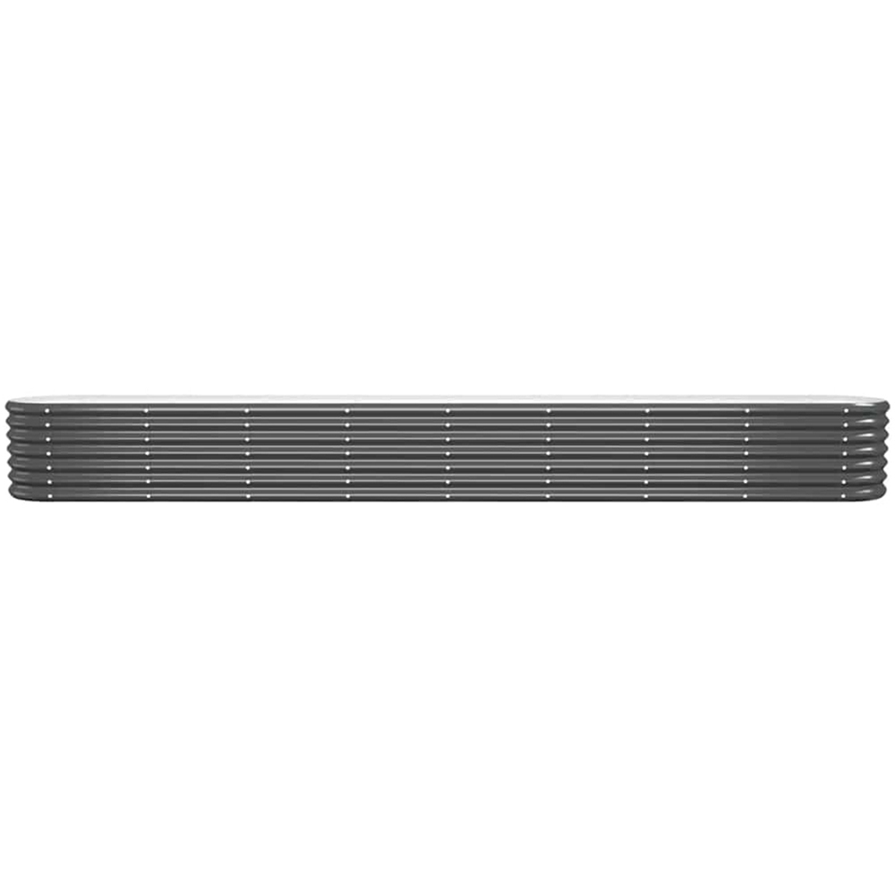 vidaXL Anthracite Galvanised Steel Rectangular Garden Raised Bed 332 x 40 x 36cm Image 2