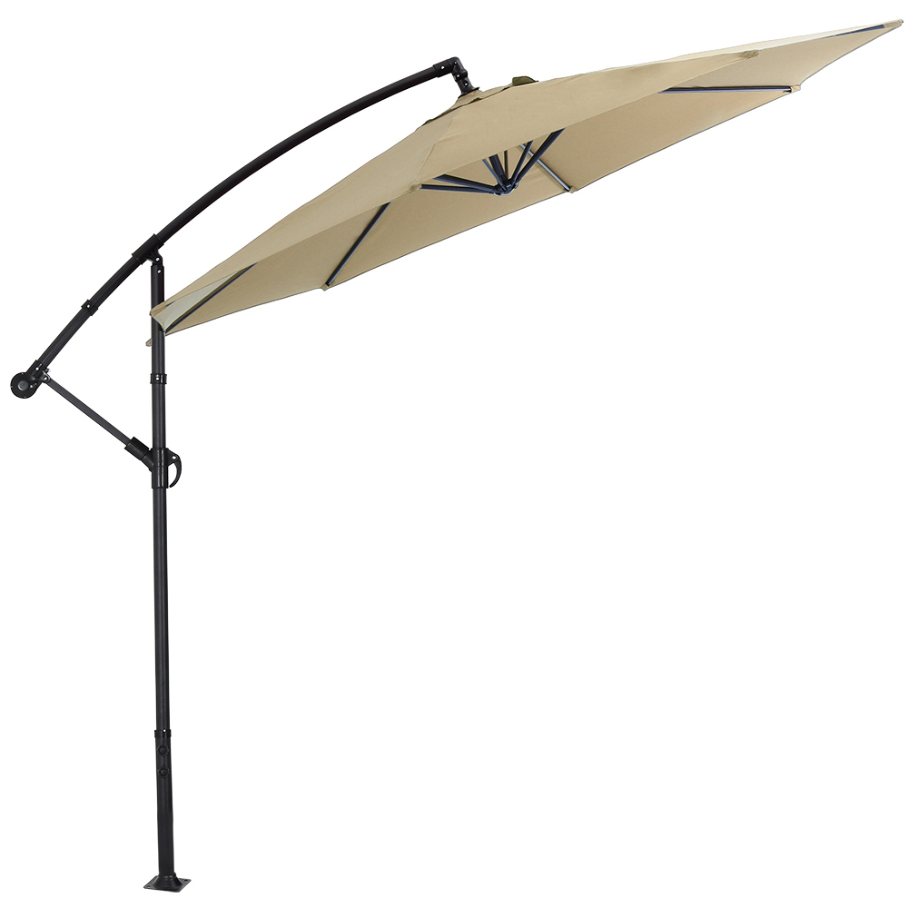 Living and Home Taupe Garden Cantilever Parasol 3m Image 1