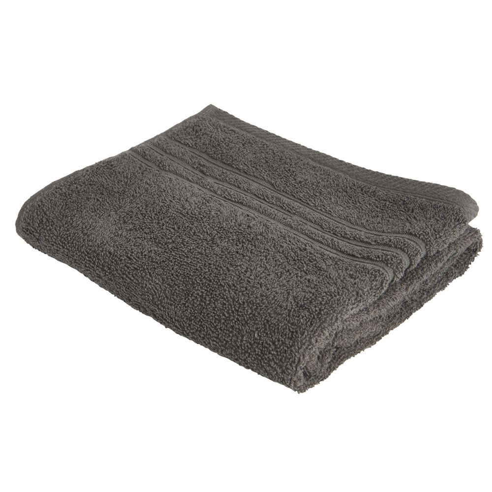 Wilko 100% Cotton Charcoal Hand Towel