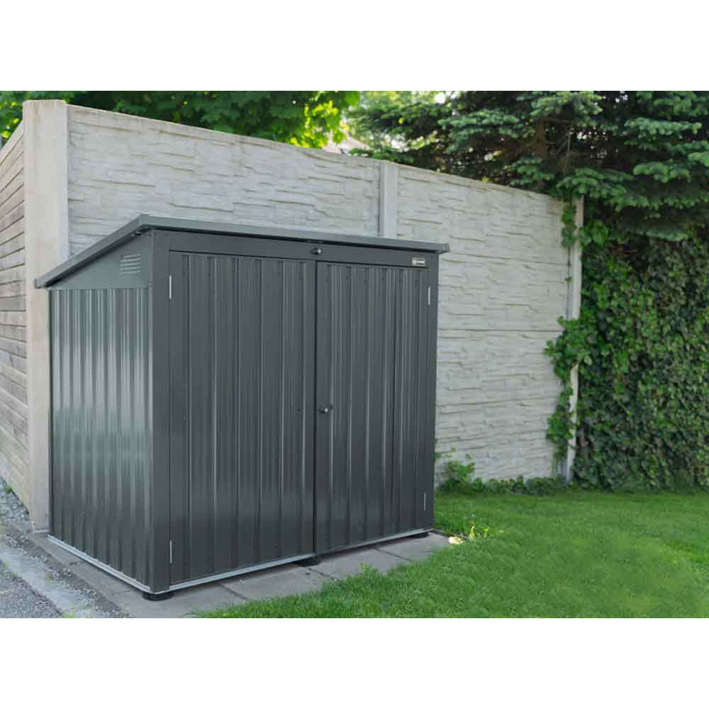 Zipper ZI-MTB2 4.4 x 3.1ft Metal Wheelie Bin Store Image 5
