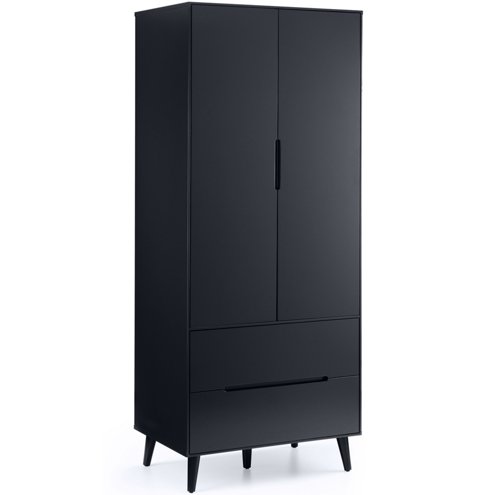 Julian Bowen Alicia 2 Door 2 Drawer Matt Anthracite Wardrobe Image 2