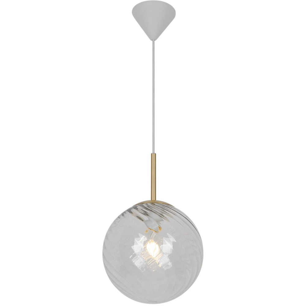 Nordlux Chisell Brass Glass Dome Pendant Light Image 6