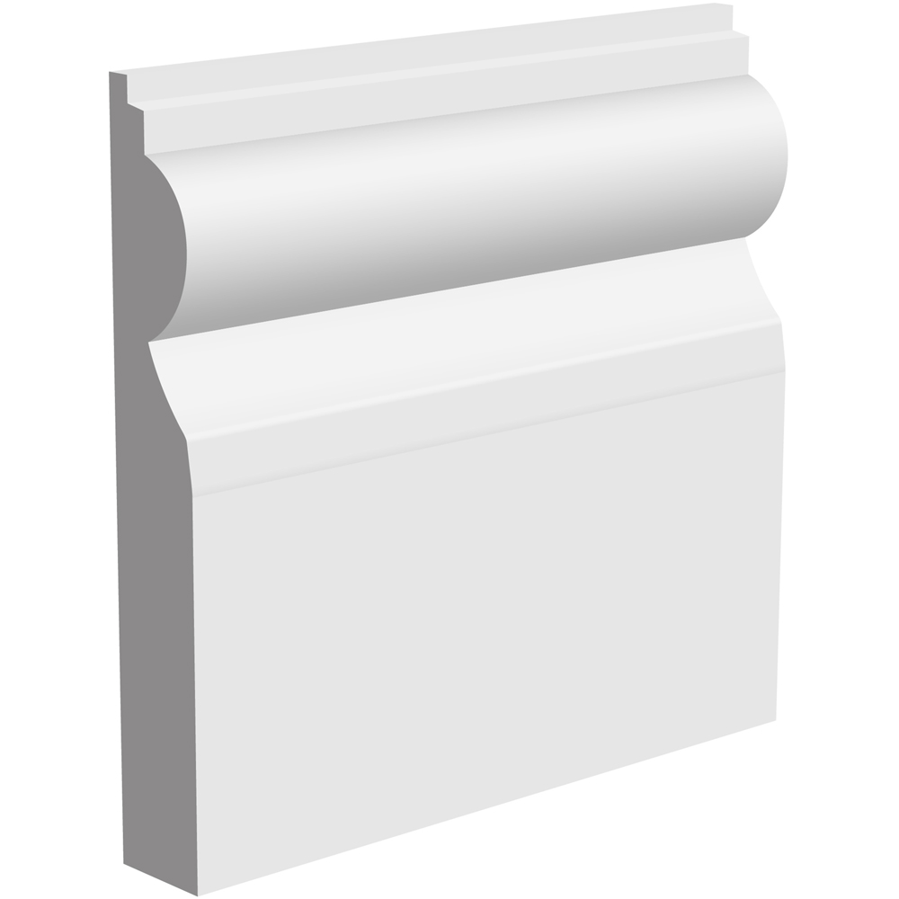 National Skirting White Torus I Primed Skirting Board 18mm 250 x 4200mm Image 1