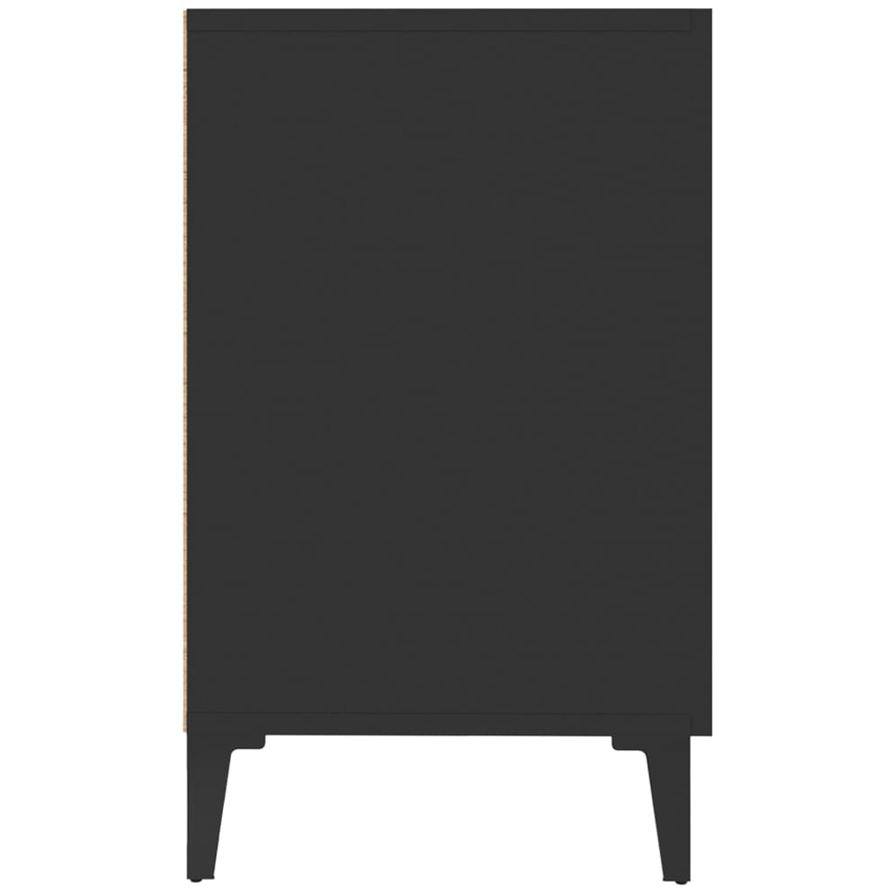 vidaXL 2 Door 2 Drawer Black Wooden Sideboard Image 6