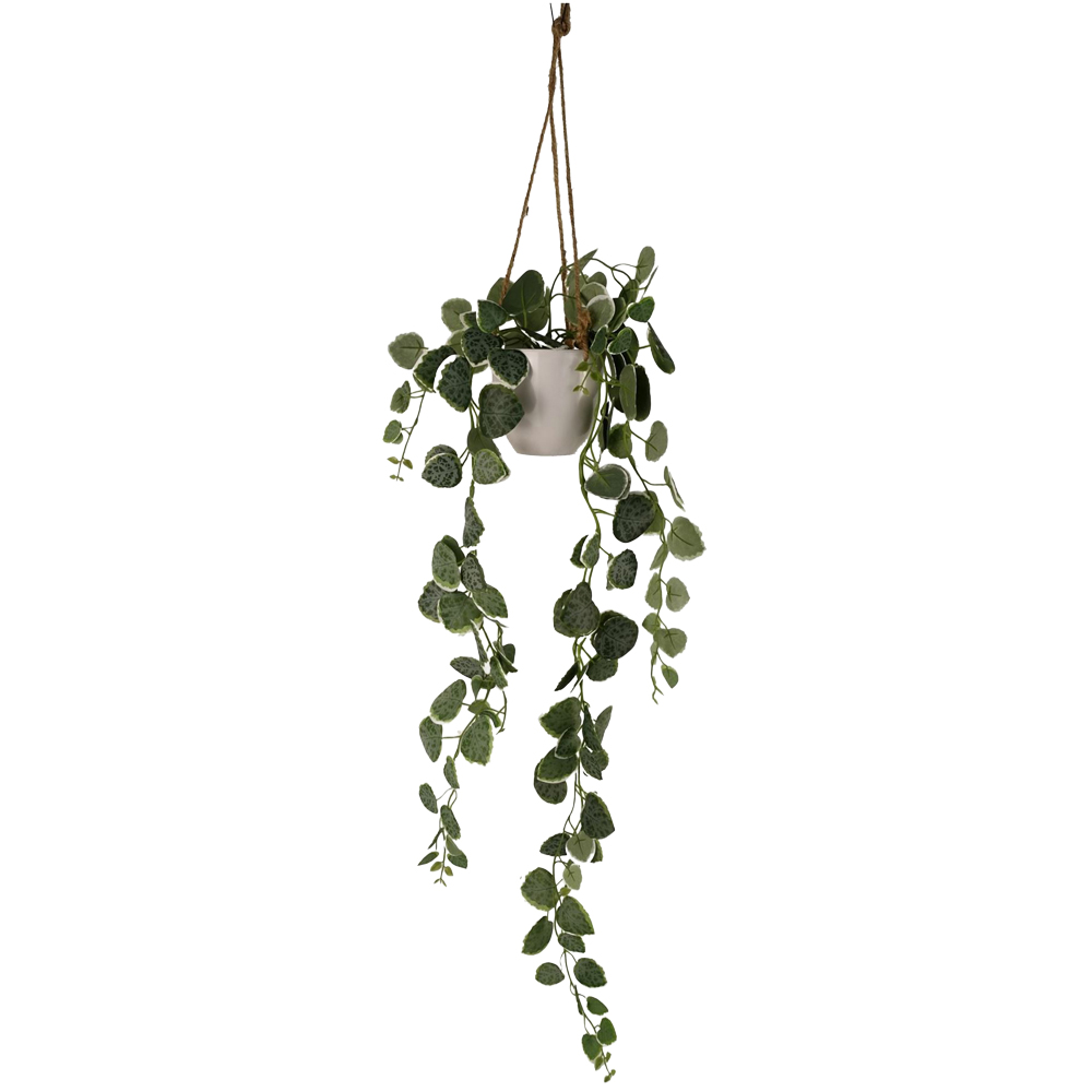 Leaf Trailing String of Hearts Hanging Artificial Plant 90cm Image 1