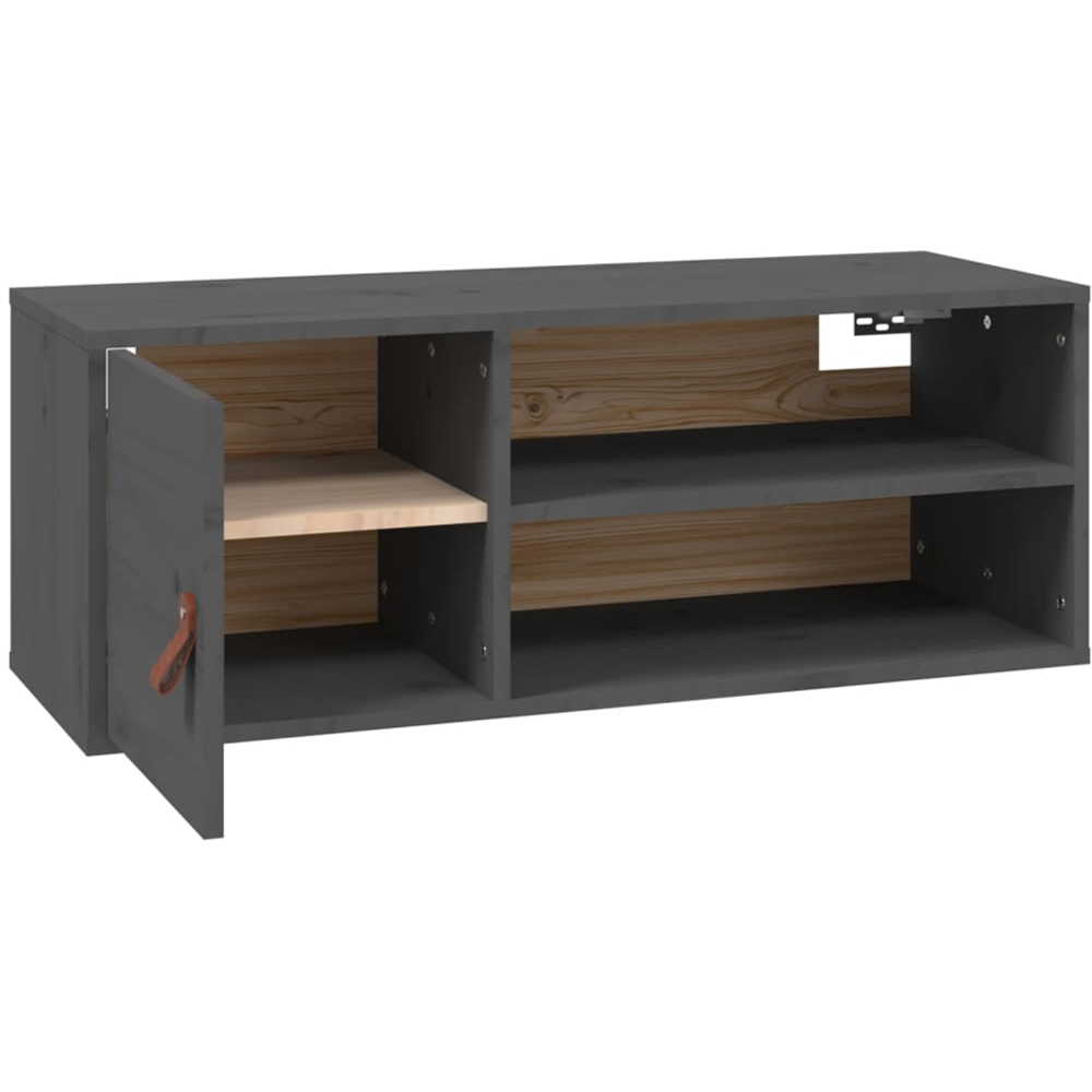 vidaXL 2 Door Grey Wall Cabinet 2 Pack Image 4