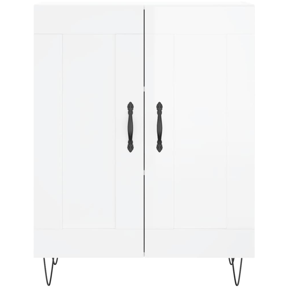 vidaXL 2 Door High Gloss White Sideboard Image 3
