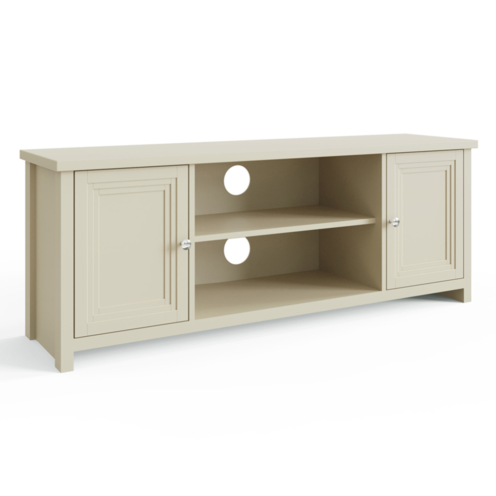 GFW Oakley 2 Door 2 Shelf Stone TV Unit Image 2