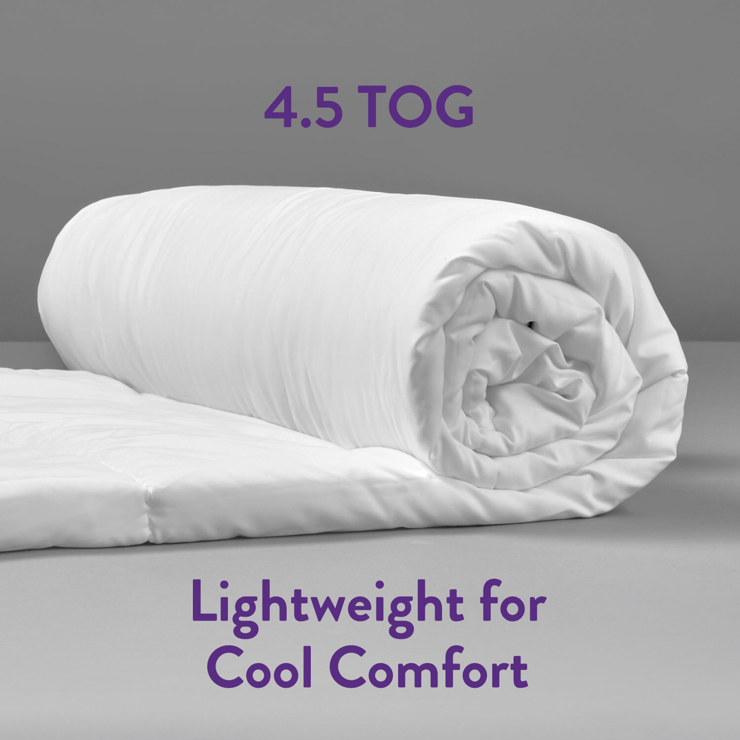 Slumberdown King Size White Cool Summer Cotton Duvet 4.5 Tog Image 3