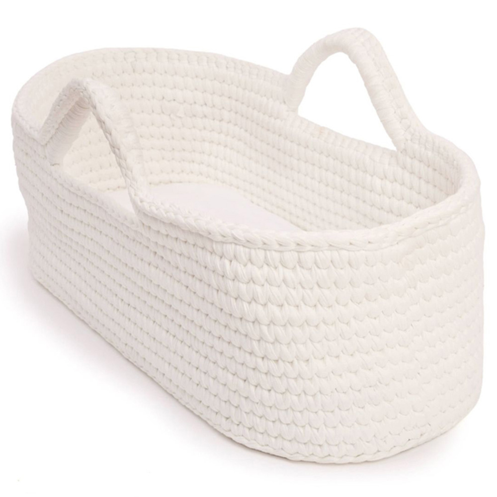 Clair de Lune Crochet Moses Basket with Rocking Stand and Mattress Image 3