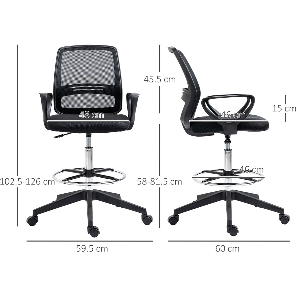 Portland Black Mesh Swivel Tall Back Office Chair Image 3