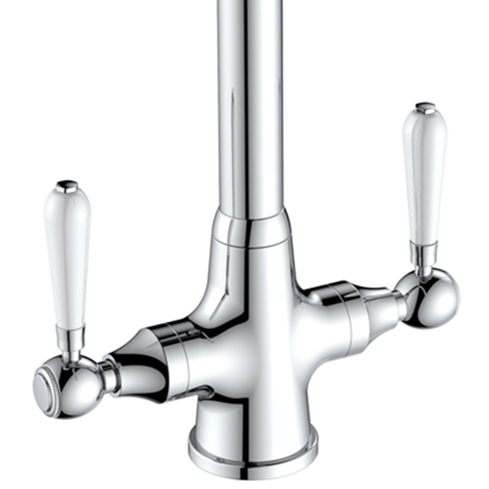 Reginox Elbe CH II Polished Chrome Dual Lever Kitchen Tap Image 2