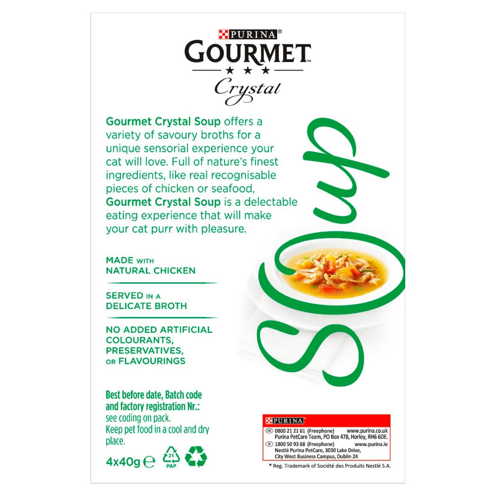 Gourmet Soup Multi Variety Chicken Cat Food 4 x 40g Image 3