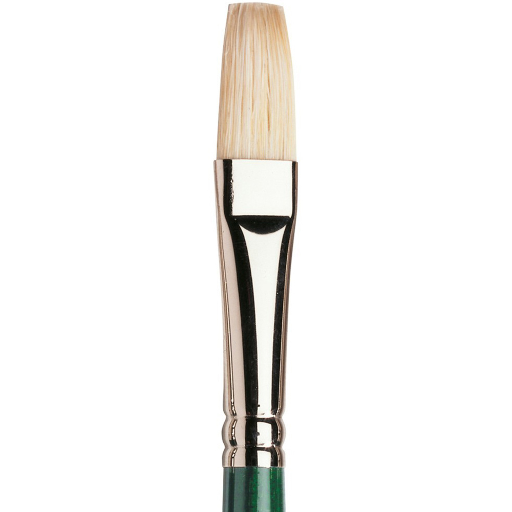Winsor and Newton Winton Flat Long Handled Hog Brushes - No. 2 Image 2