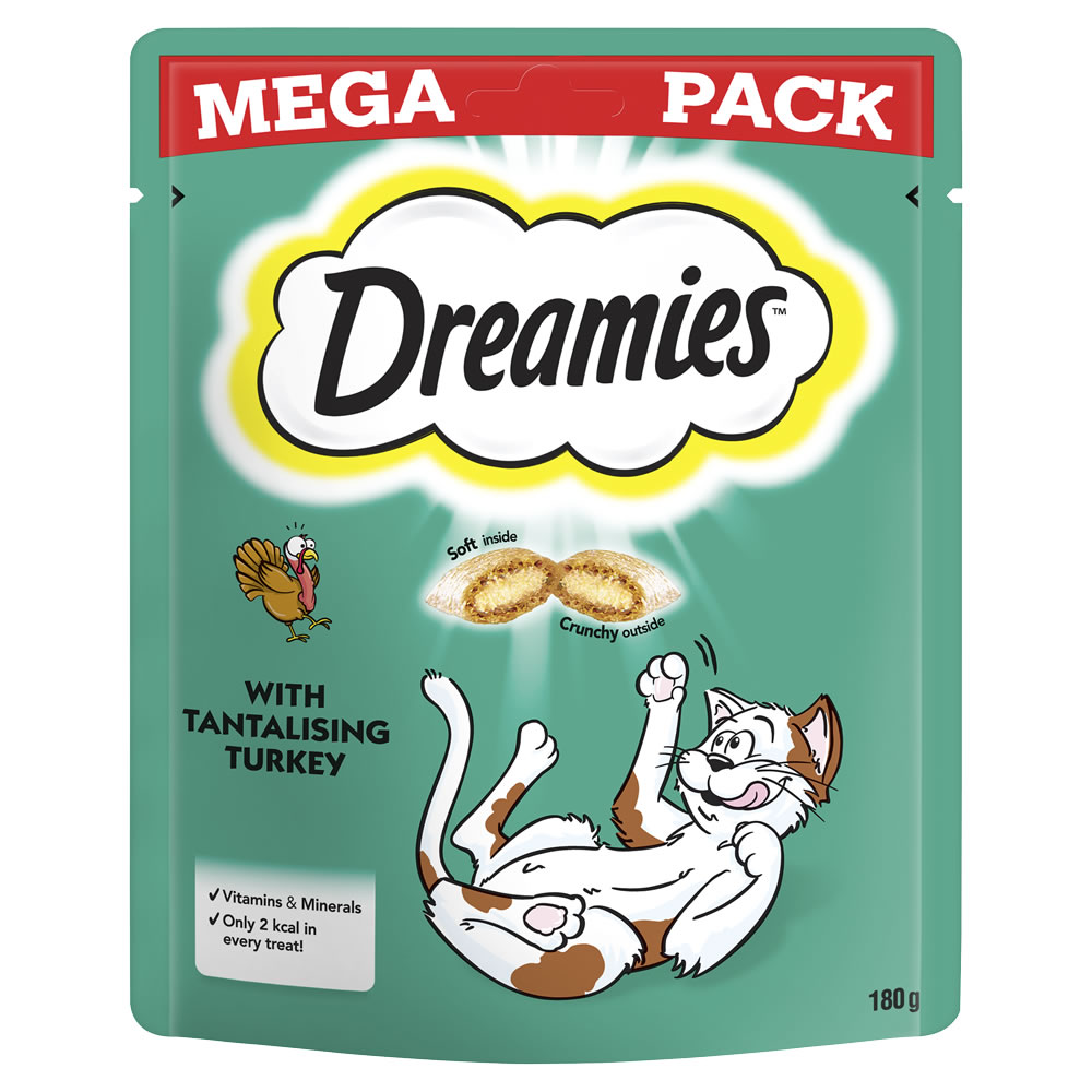 Dreamies Turkey Cat Treats Mega Pack 180g Image 1