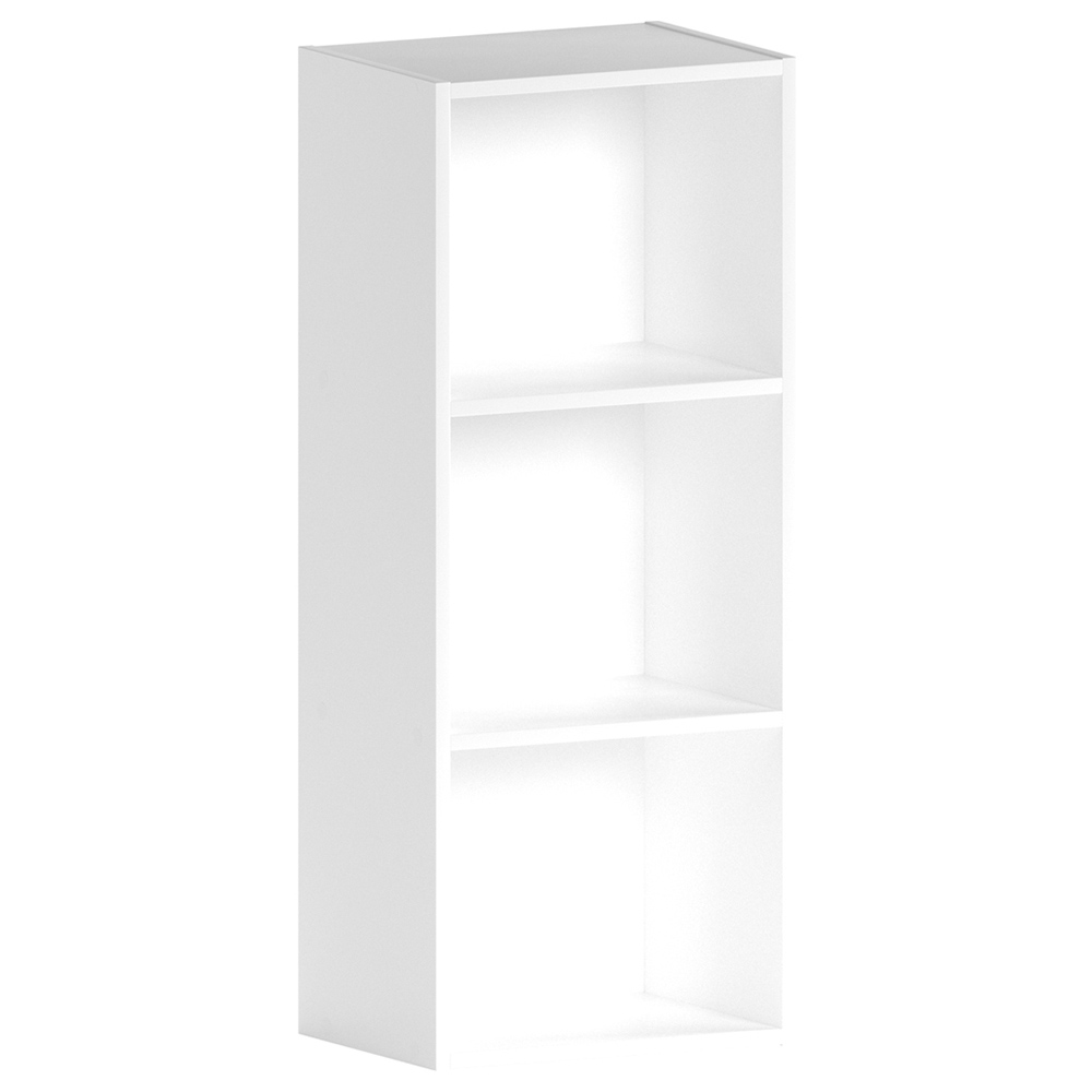Vida Designs Oxford 3 Shelf White Bookcase Image 2