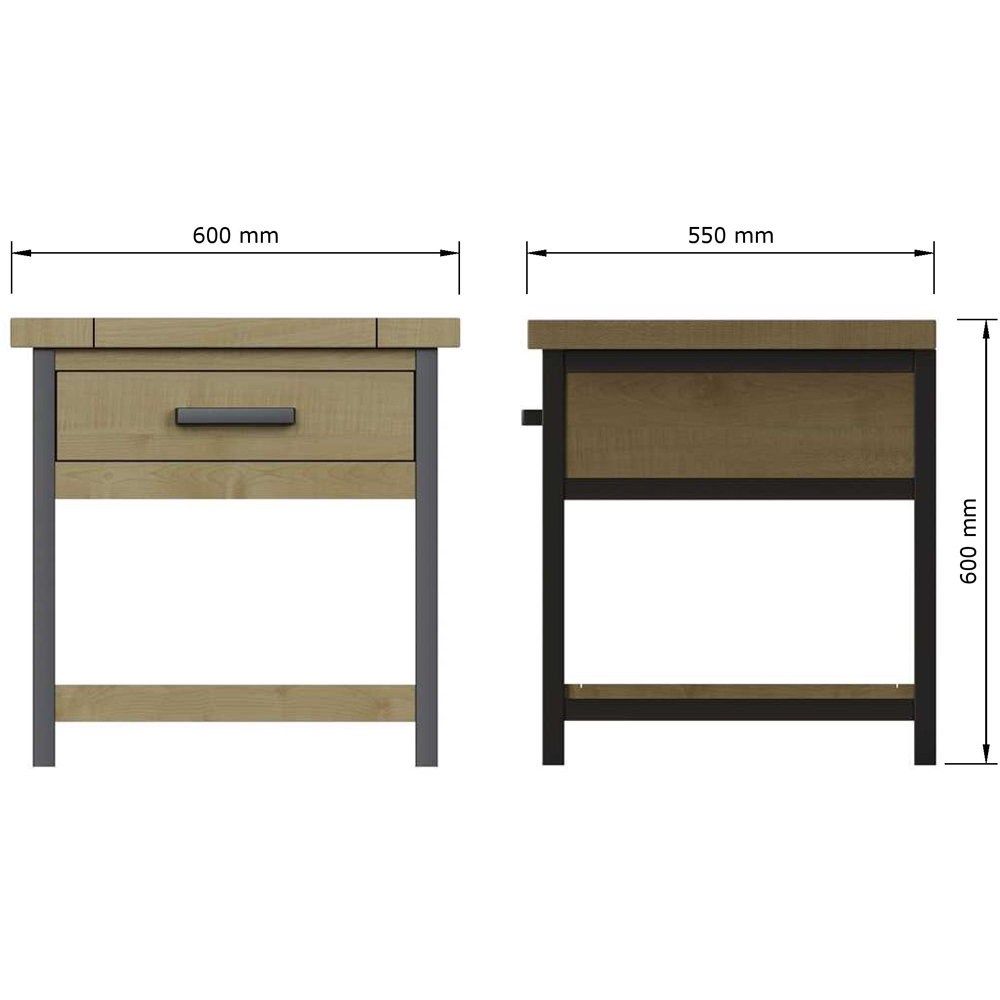 FWStyle Lowry Industrial Side Table Image 6