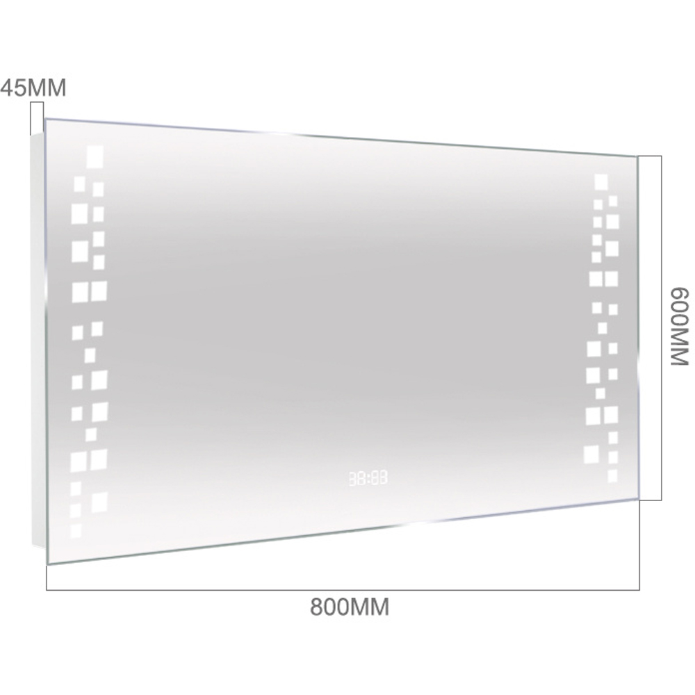 H&O Direct Surface Mounted Fog Free LED Bathroom Mirror Image 5