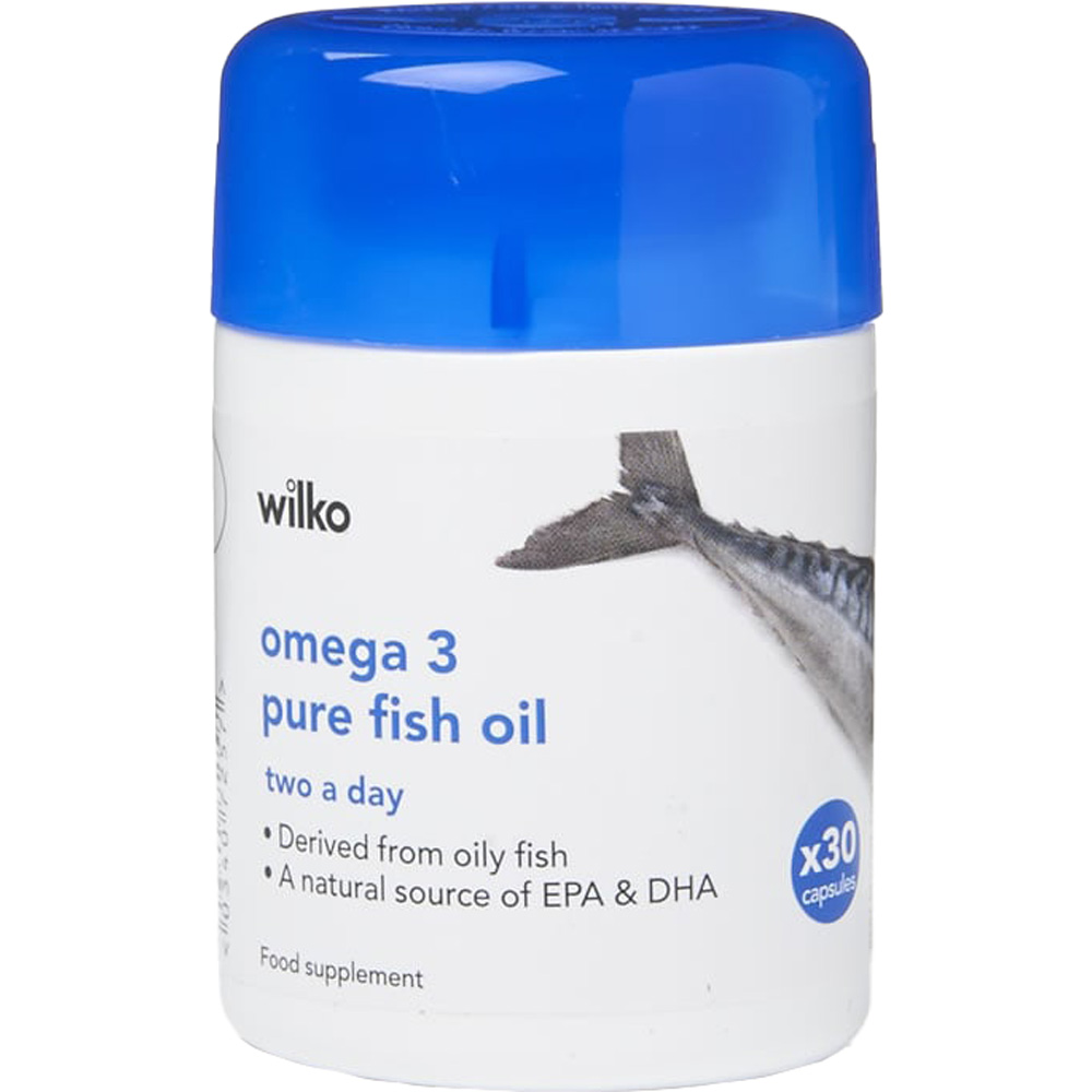 Wilko Omega 3 Pure Fish Oil Capsules 30 pack Image