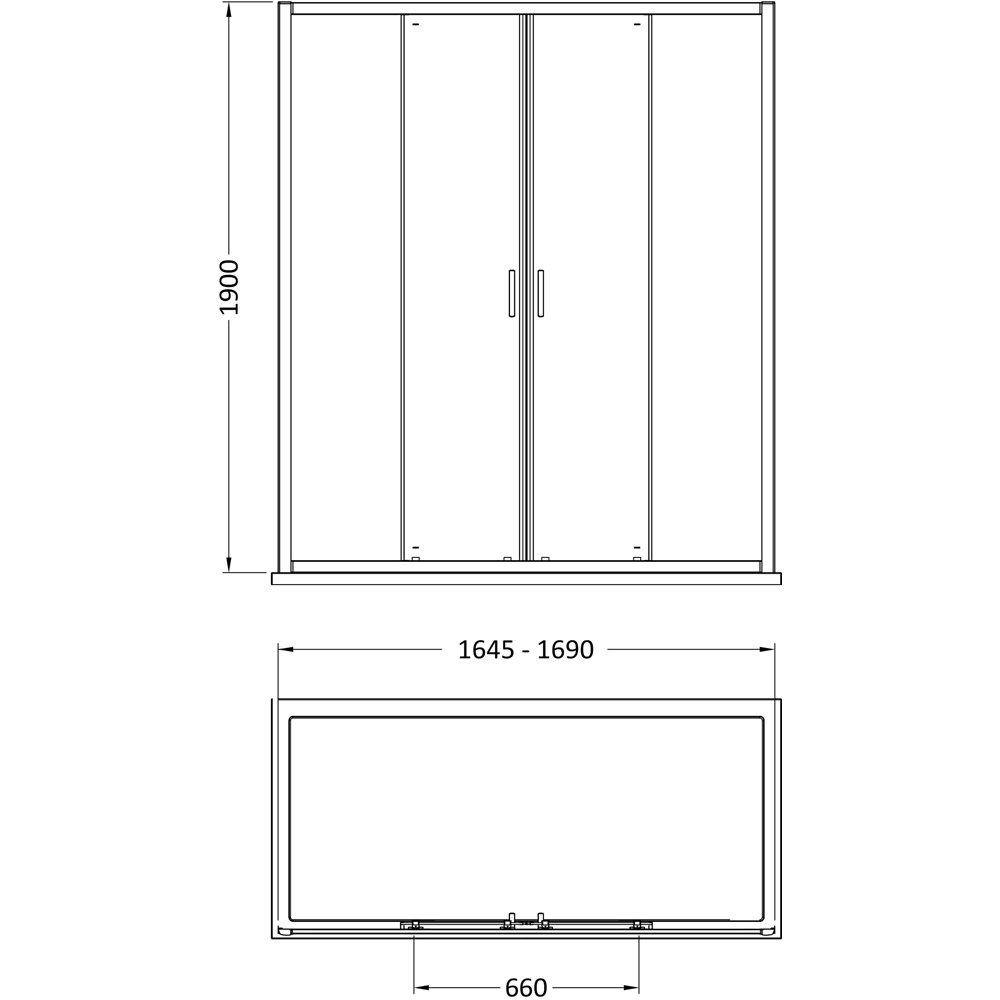Oem Double Sliding Door 1700mm Image 2