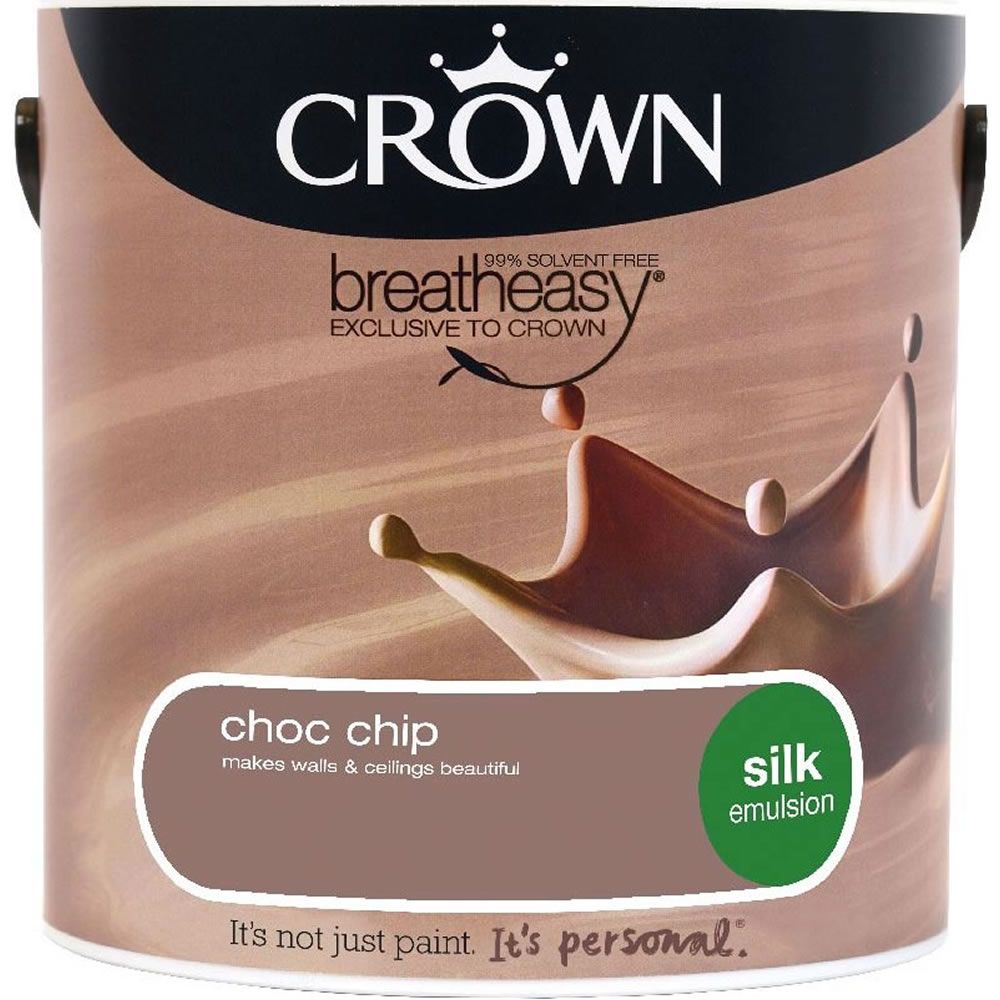 Crown Choc Chip Silk Emulsion Paint 2.5L Image 1