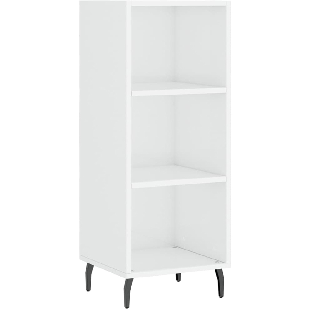 vidaXL 3 Shelf High Gloss White Sideboard Image 2