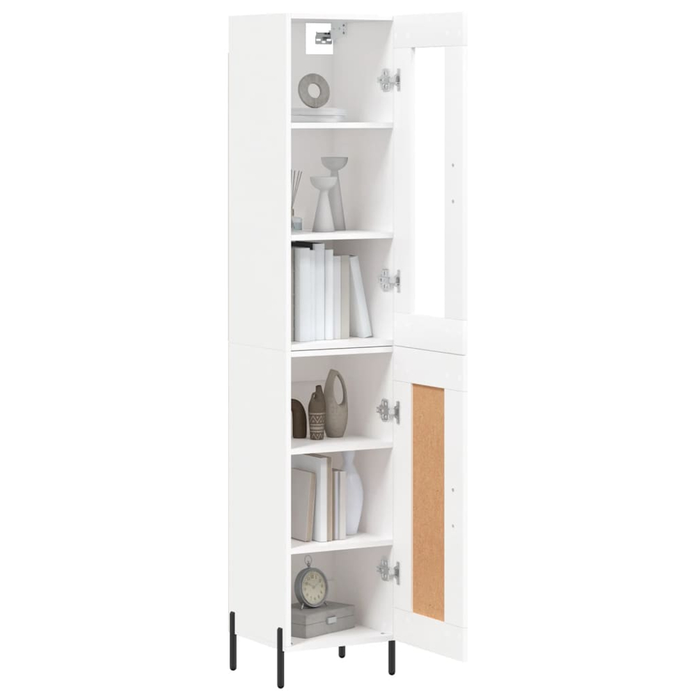 vidaXL 2 Door White Highboard Image 3