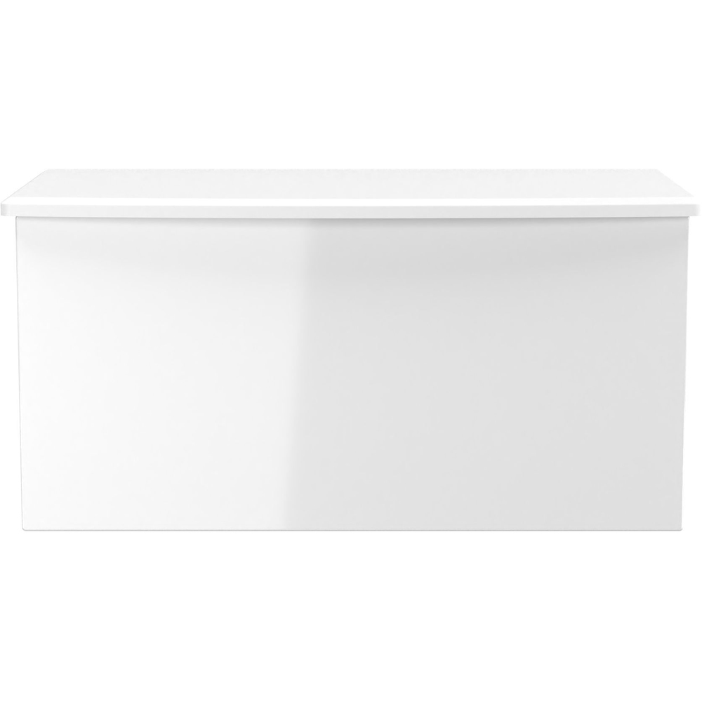 Crowndale Camden White Gloss and White Lid Top Blanket Box Ready Assembled Image 2