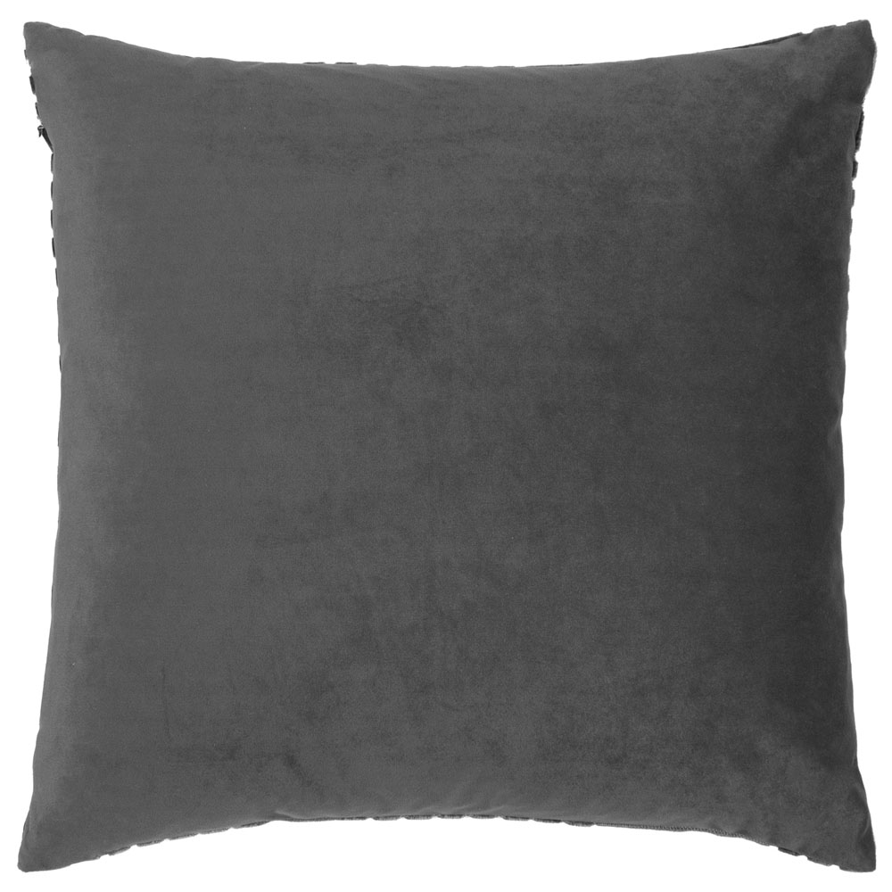 Paoletti Evoke Charcoal Cut Velvet Cushion Image 3