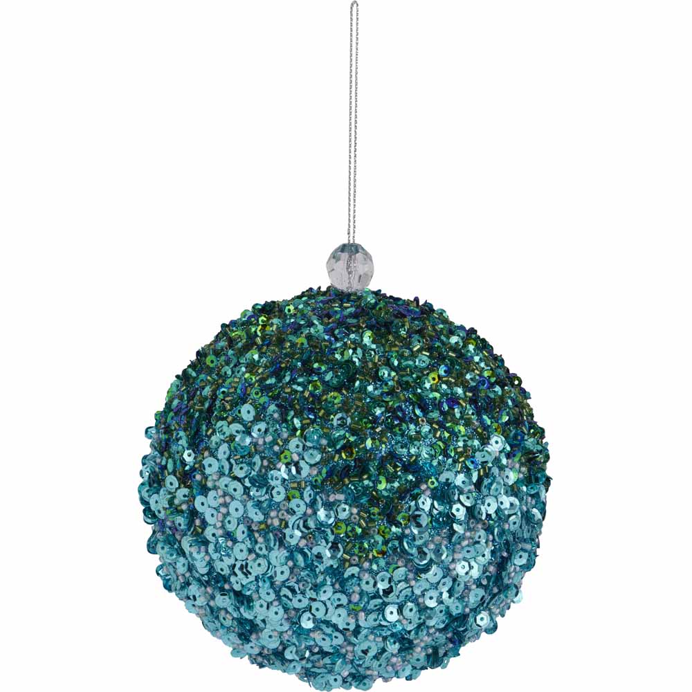 Wilko Magical Glitter Hanging Christmas Baubles Image 1