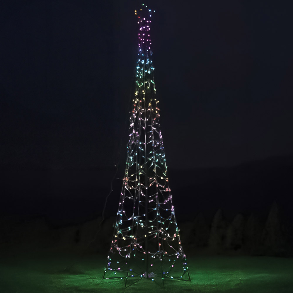 Xmas Haus 735 RGB Micro Seed LED Grass Mounted Flagpole Light Tower 10ft Image 1