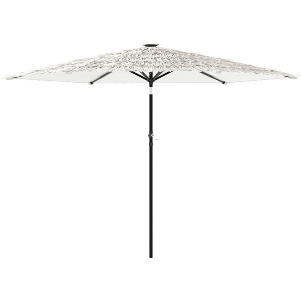 vidaXL White Straw Top Garden Parasol with Steel Pole 2.8m Image 1