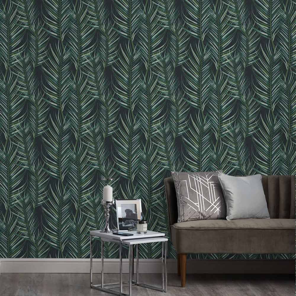 Superfresco Easy Palm Leaves Green Wallpaper Image 4