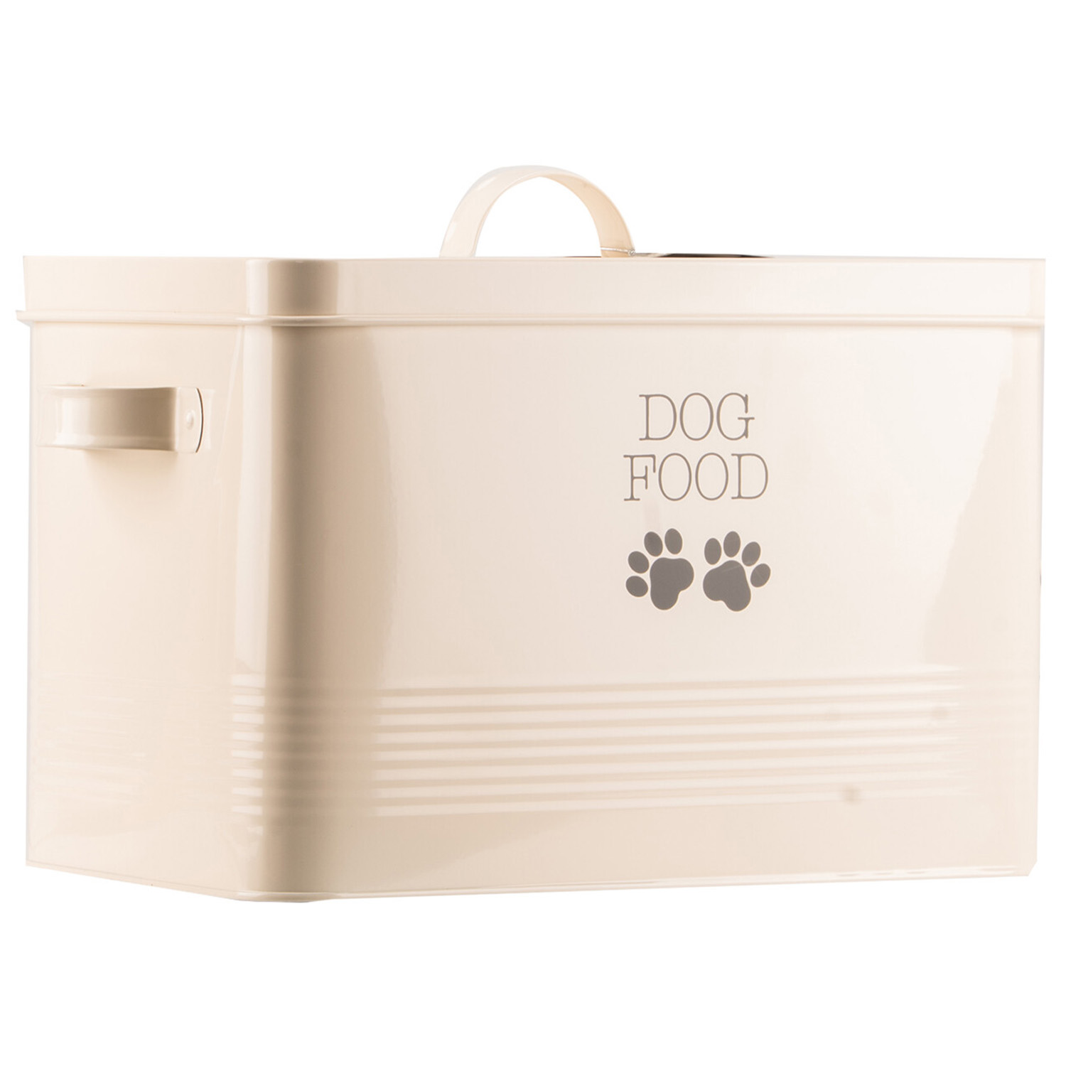 Cream Dog Food Tin Storage Box Image