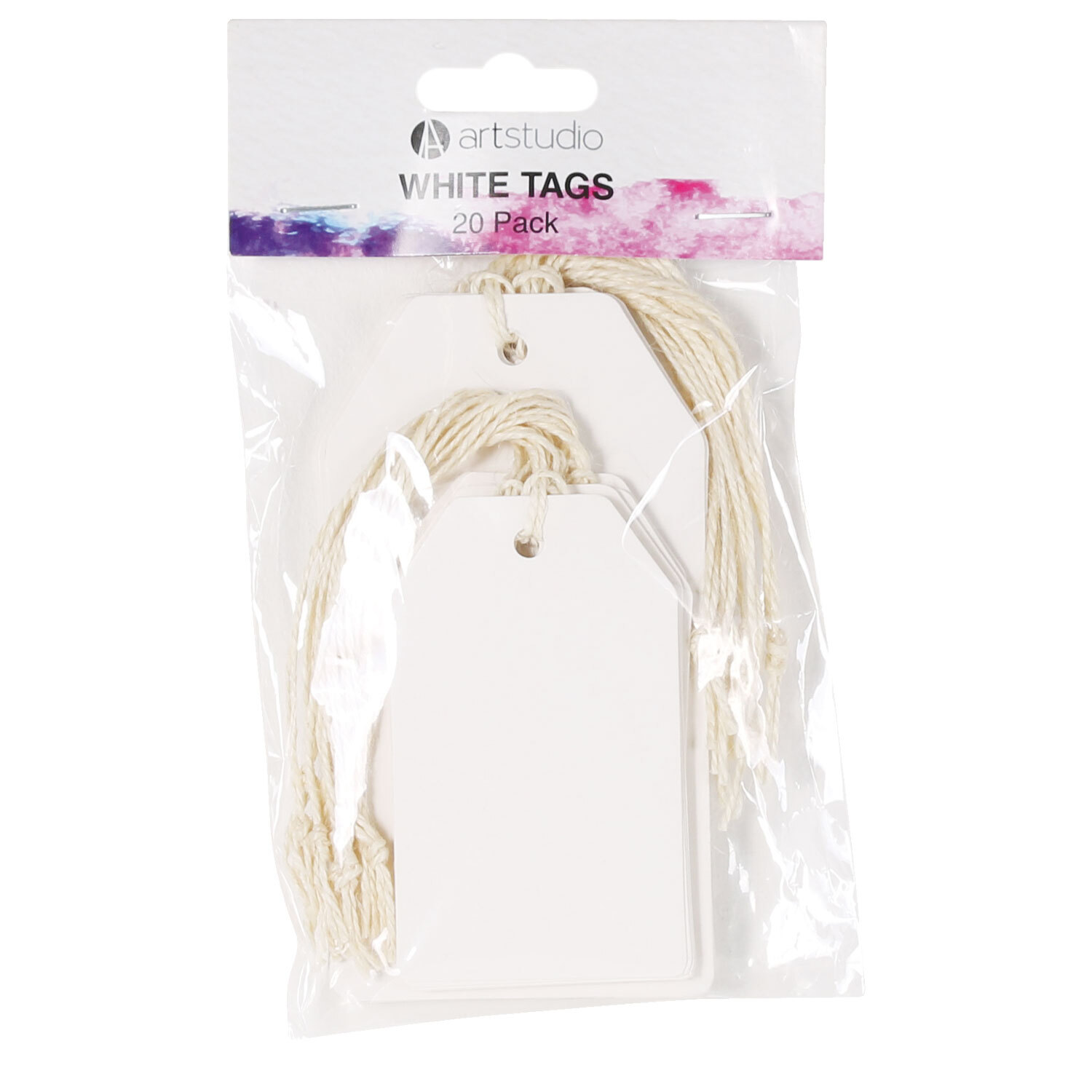 Pack of 20 White Tags Image