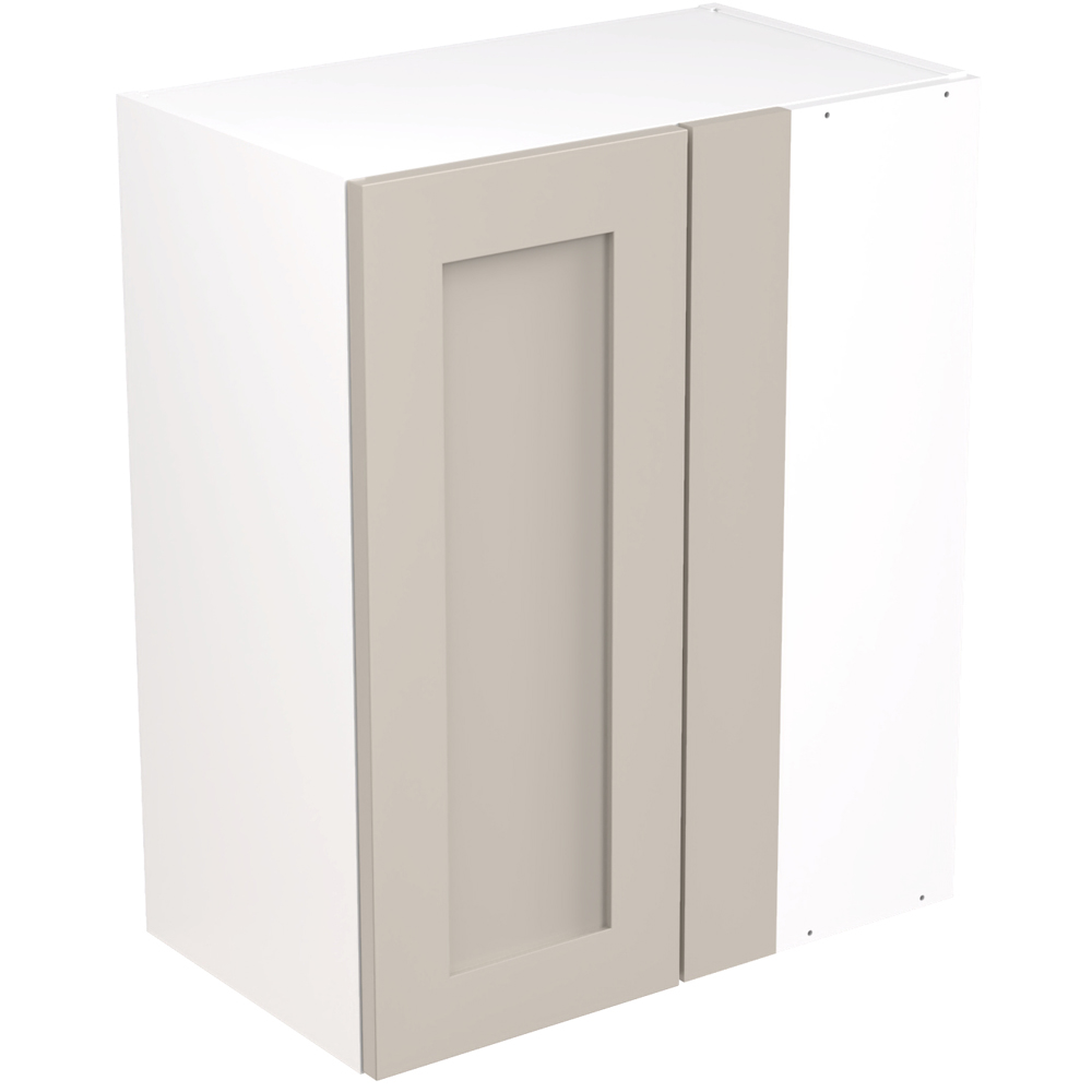 Kitchen Kit Shaker Matt Light Grey Blind Corner Wall Kitchen Cabinet Flatpack 600mm Image 1
