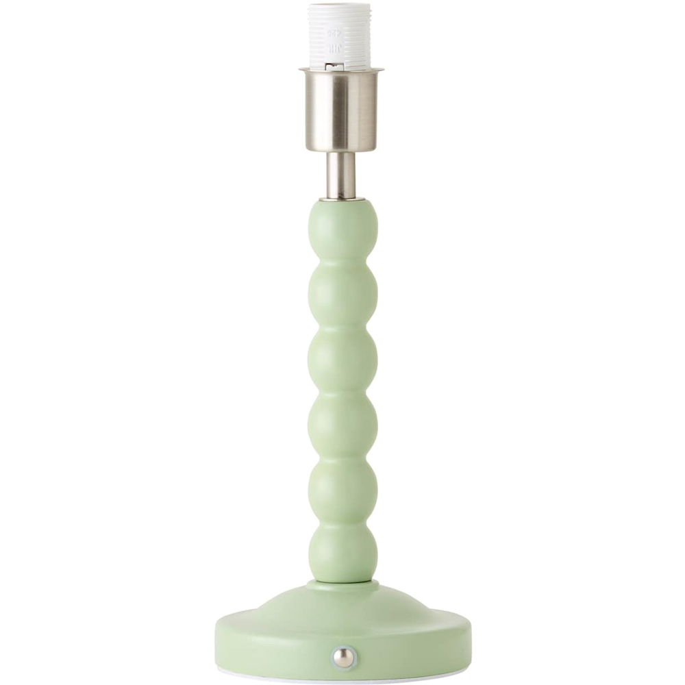 ValueLights Bobble Sage Green Rechargeable Wooden Table Lamp Base Image 1