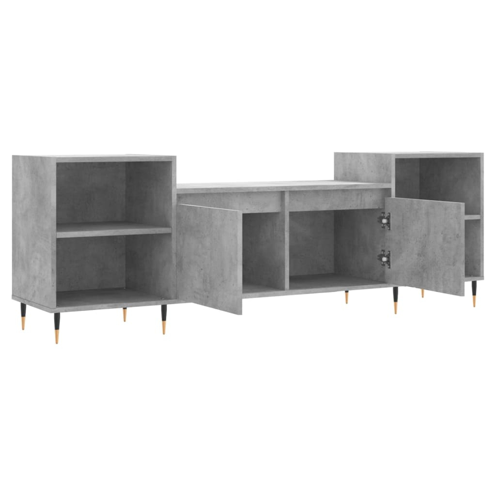vidaXL 2 Door 2 Shelf Concrete Grey TV Cabinet Image 6