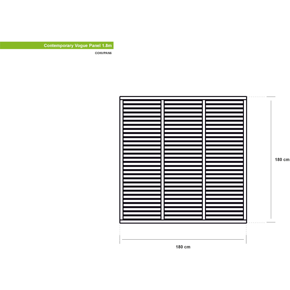 Shire 6 x 6ft Contemporary Vogue Fence Panel Image 6