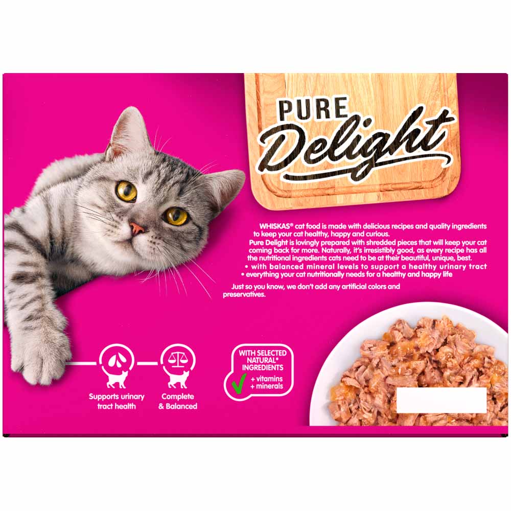 Whiskas Pure Delight Adult Cat Food Pouches Poultry in Jelly 12 x 85g Image 5