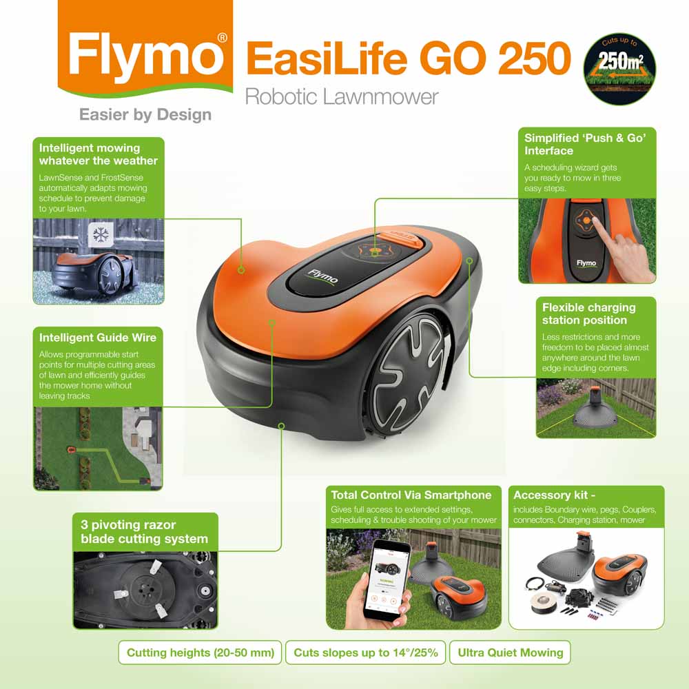 Flymo Easi Life GO 250 18V Robot Mower Image 4