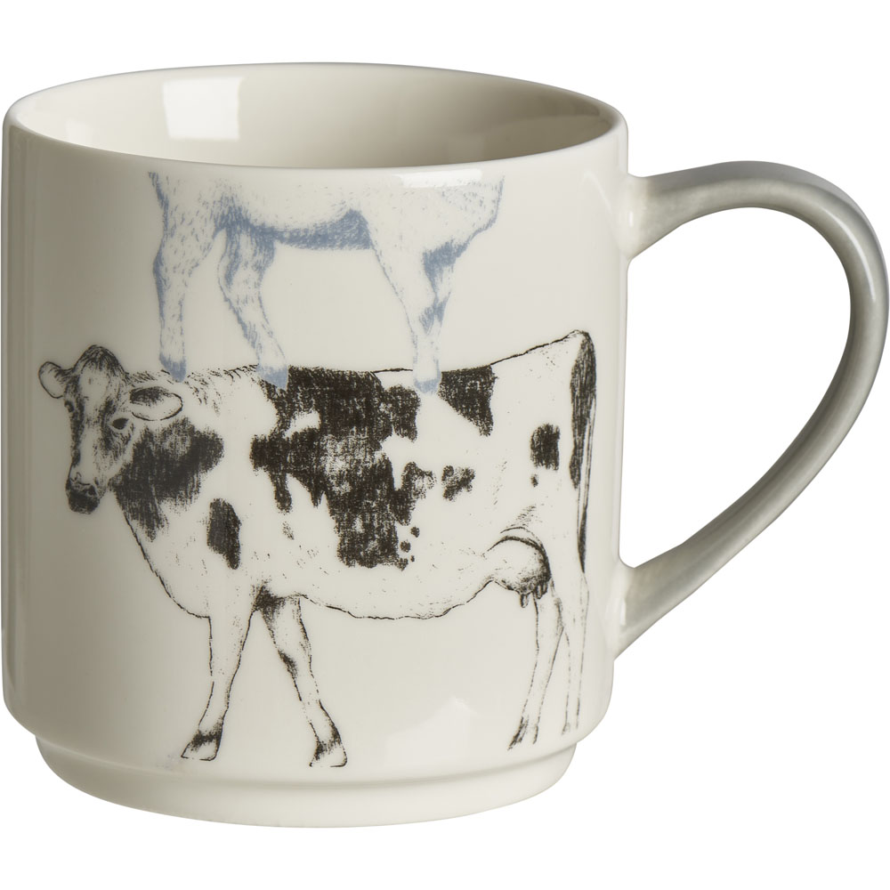 Wilko Stacking Farm Animals Mug 2 Pack Wilko