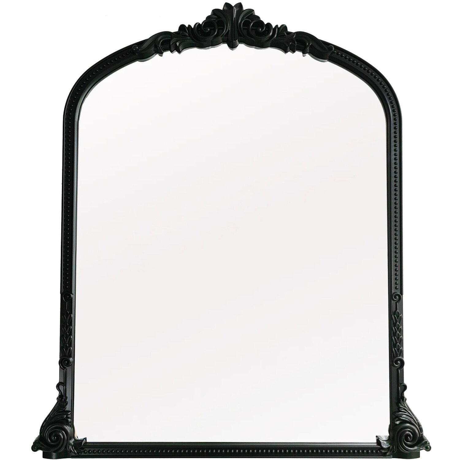 Ornate Beaded Mirror - Black Image 1