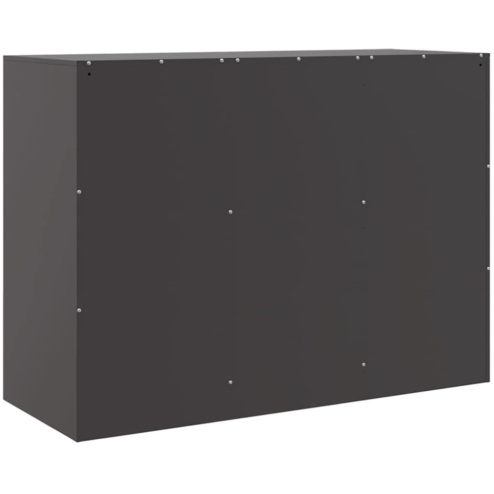 vidaXL 6 Door Black Metal Sideboard Image 8