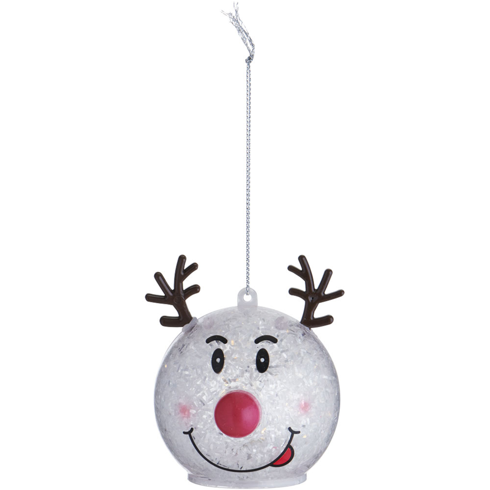 Wilko LED B/O Reindeer Bauble Image 1